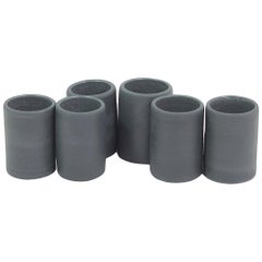 Handmade Contemporary Shot Glasses Matte Black Porcelain