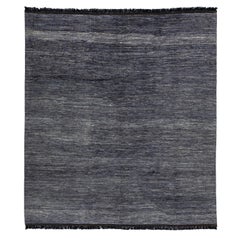 Tappeto di lana in stile Gabbeh massiccio fatto a mano in colore grigio-marrone