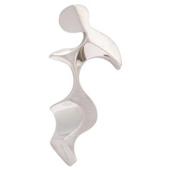 Handmade, Contemporary, Symbolic, Wearable Sculpture, Sterling Silver Brooch