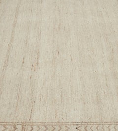 Handwoven Contemporary Wool Flatweave Rug, Mansour, India, 85x56\"