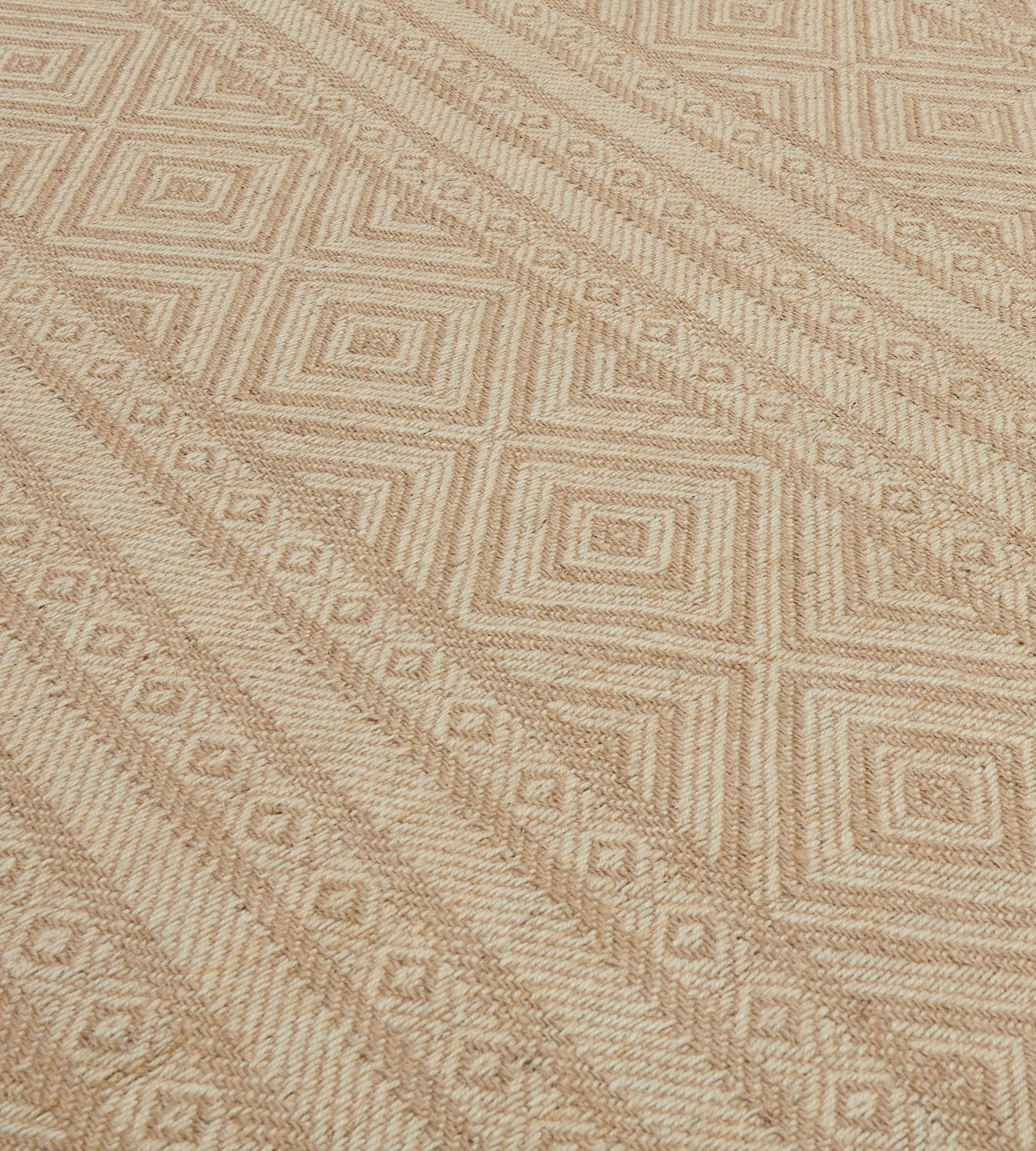Handgefertigter Contemporary Wool Flatweave-Teppich (Indisch) im Angebot