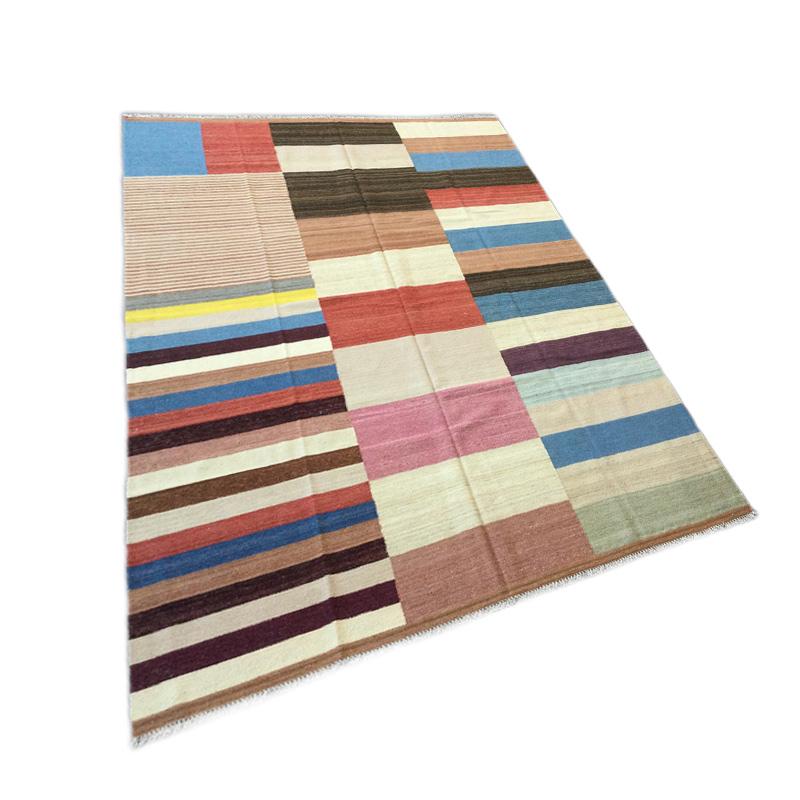 Hand-Woven Handmade Contemporary Wool Kilim,  3.05 x 2.45 m For Sale