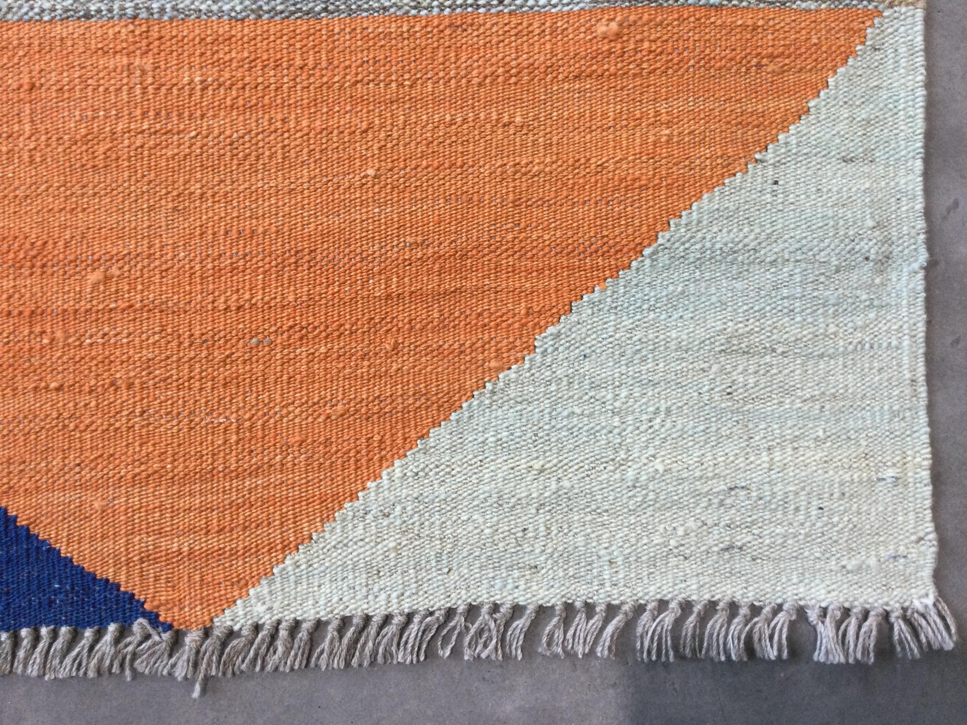 Handmade Contemporary Wool Kilim,  3.10 x 2.50 m In New Condition For Sale In MADRID, ES