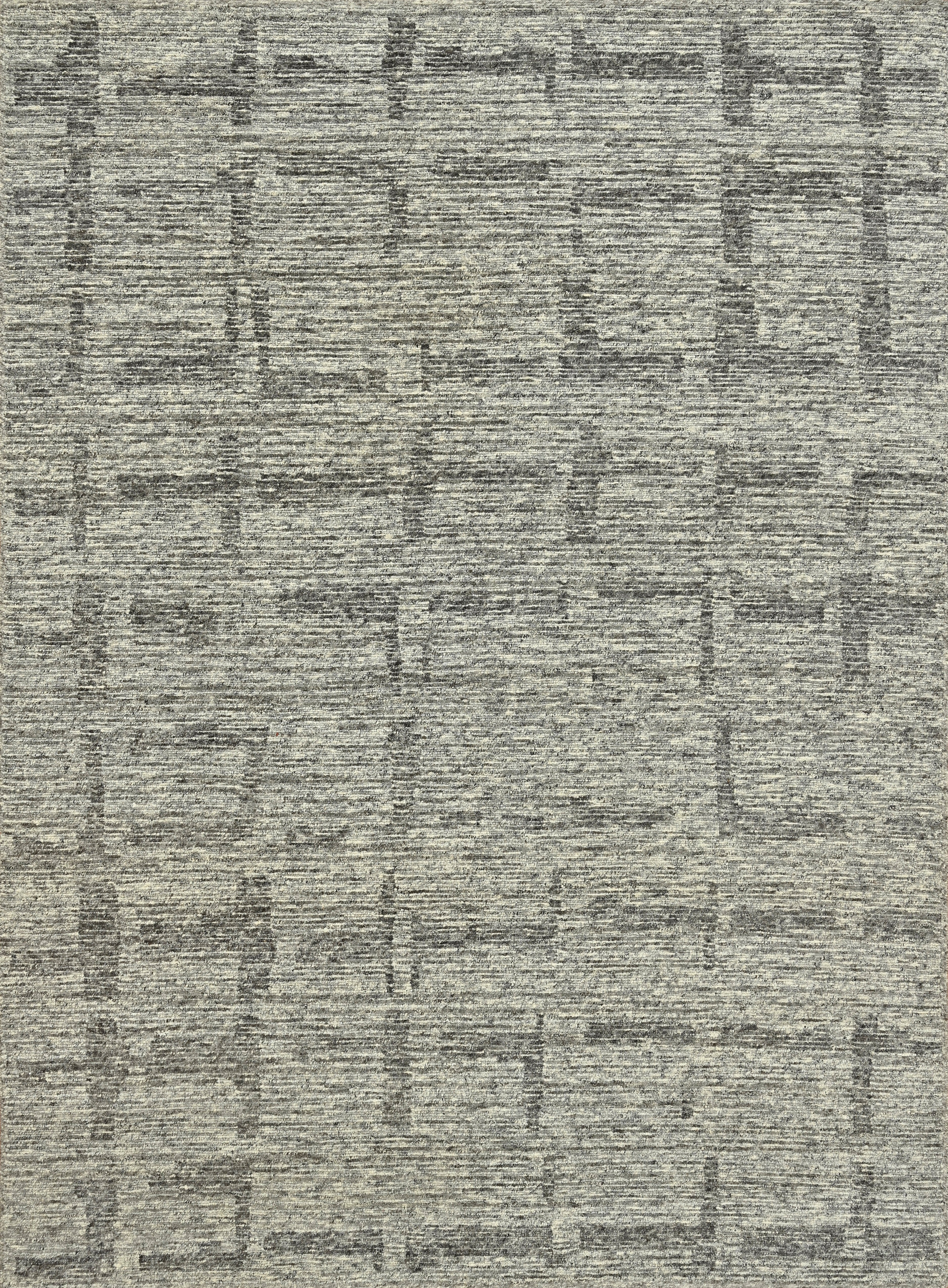 Handmade Contemporary Wool Rug in Charcoal with Subtle Textured Pattern For Sale
