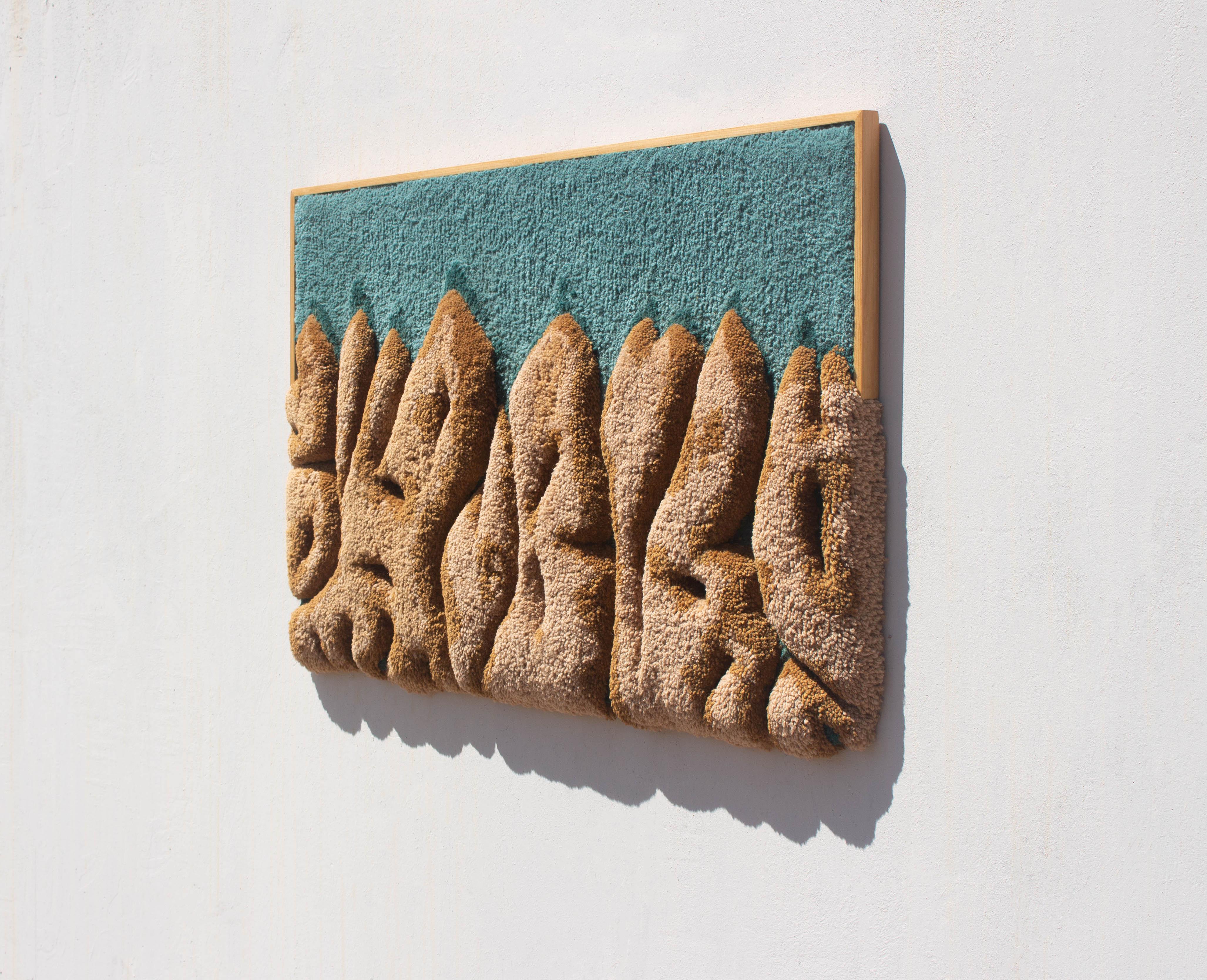DUNAS TAPESTRY is a one of a kind contemporary artwork representing a beach dune landscape. Every day the tides and the wind brings new sand textures and shapes to the beautiful portuguese beaches and dunes have a major role providing natural