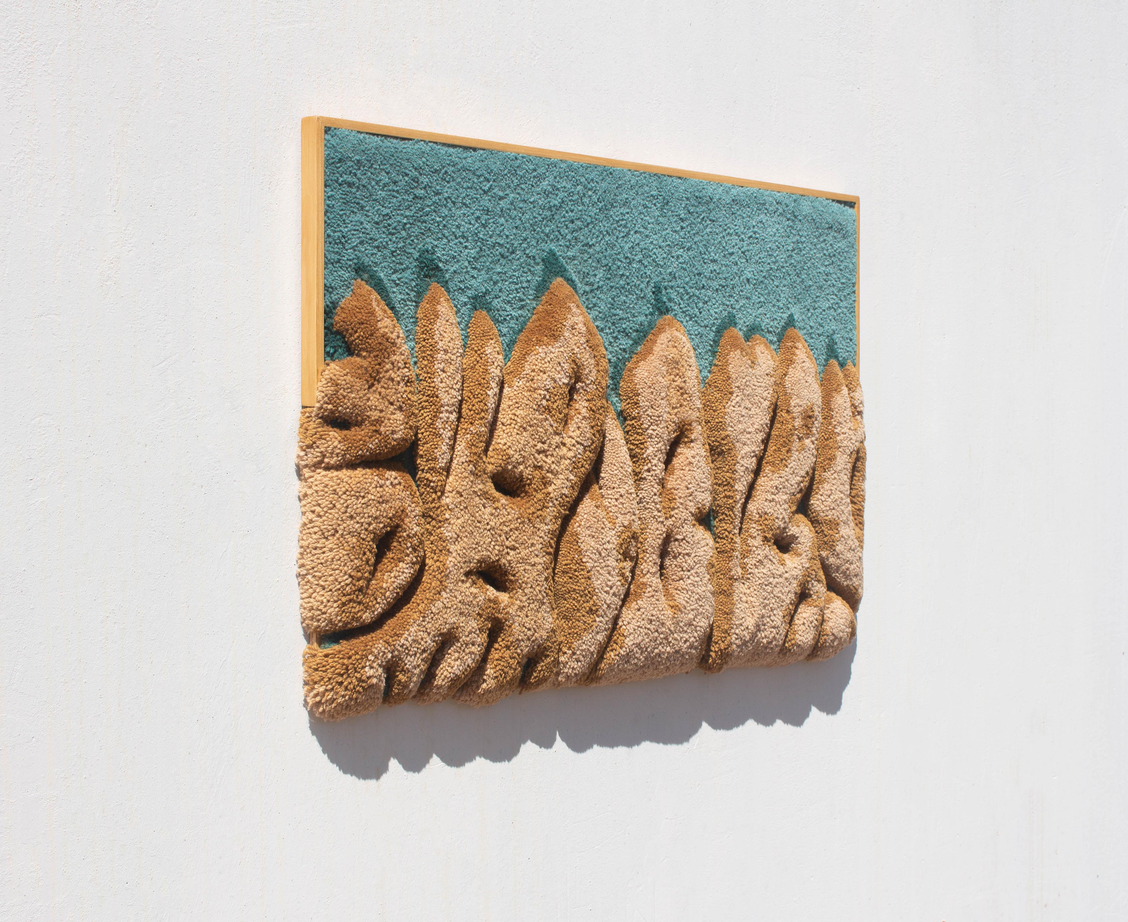 Handgefertigter Contemporary Wandteppich aus Wolle, Dunas  Strandlandschaft von OHXOJA (Portugiesisch) im Angebot