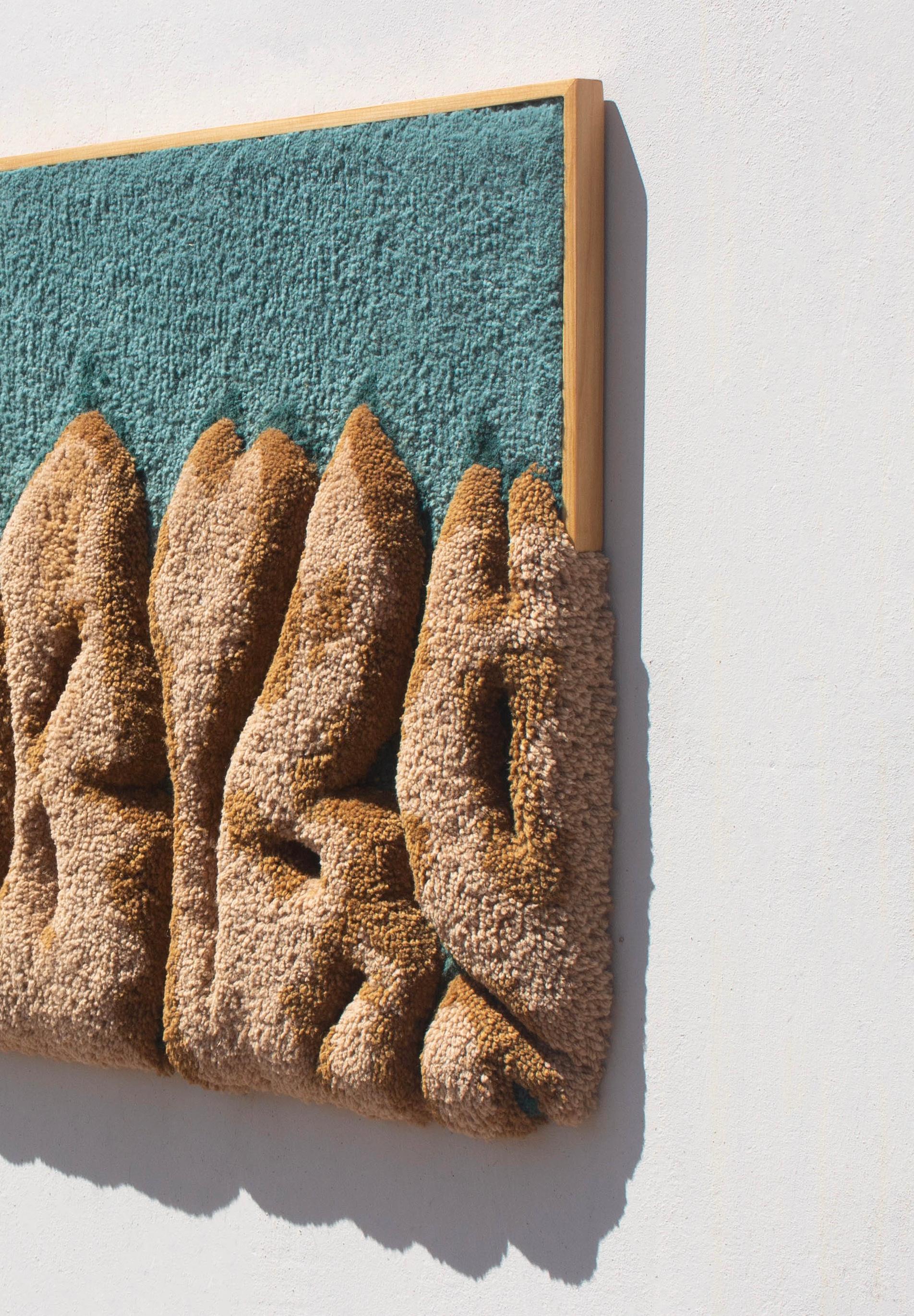 Handgefertigter Contemporary Wandteppich aus Wolle, Dunas  Strandlandschaft von OHXOJA im Zustand „Neu“ im Angebot in Almada, PT