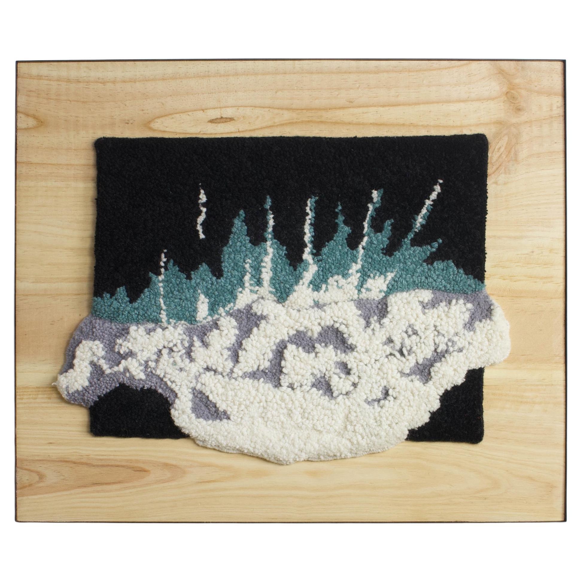 Contemporary Wall Tapestry, Textile Art, Fiber Art, Handmade, Wall Hanging, WAVE For Sale