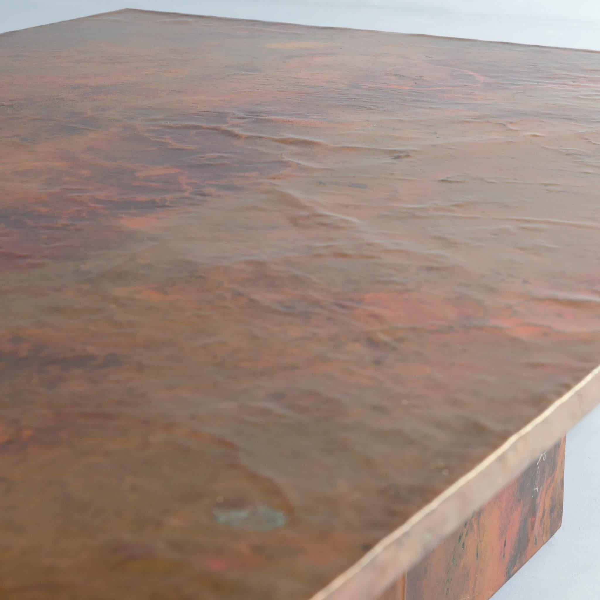 Handmade Copper Etched Coffee Table 4