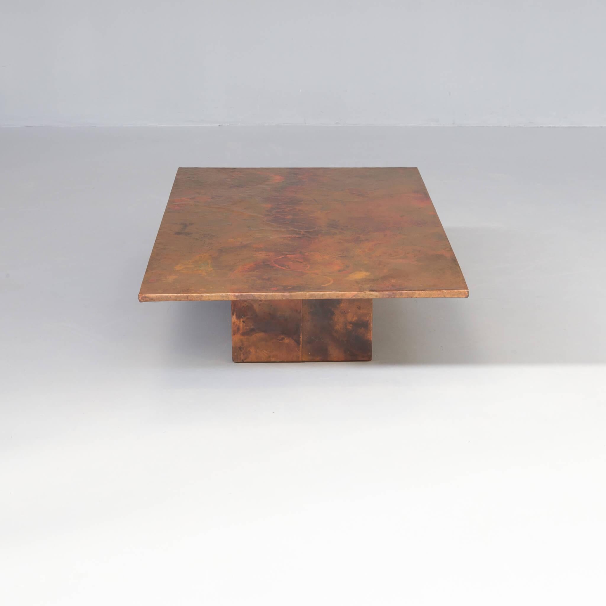 Dutch Handmade Copper Etched Coffee Table