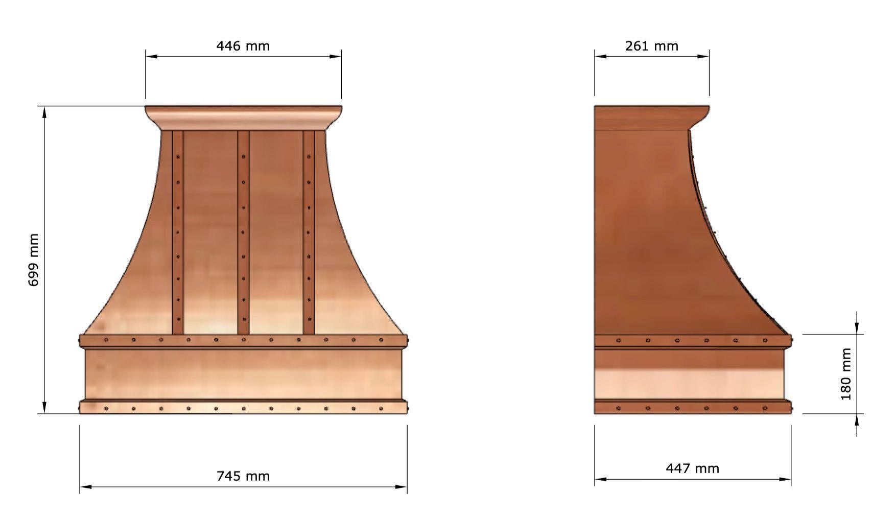 CAPPUCCIO IN RAME FATTO A MANO di JEFF AIRD ~ Fatto in Irlanda ~ Struttura in Wood in vendita 4