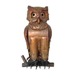 Vintage Handmade Copper Owl