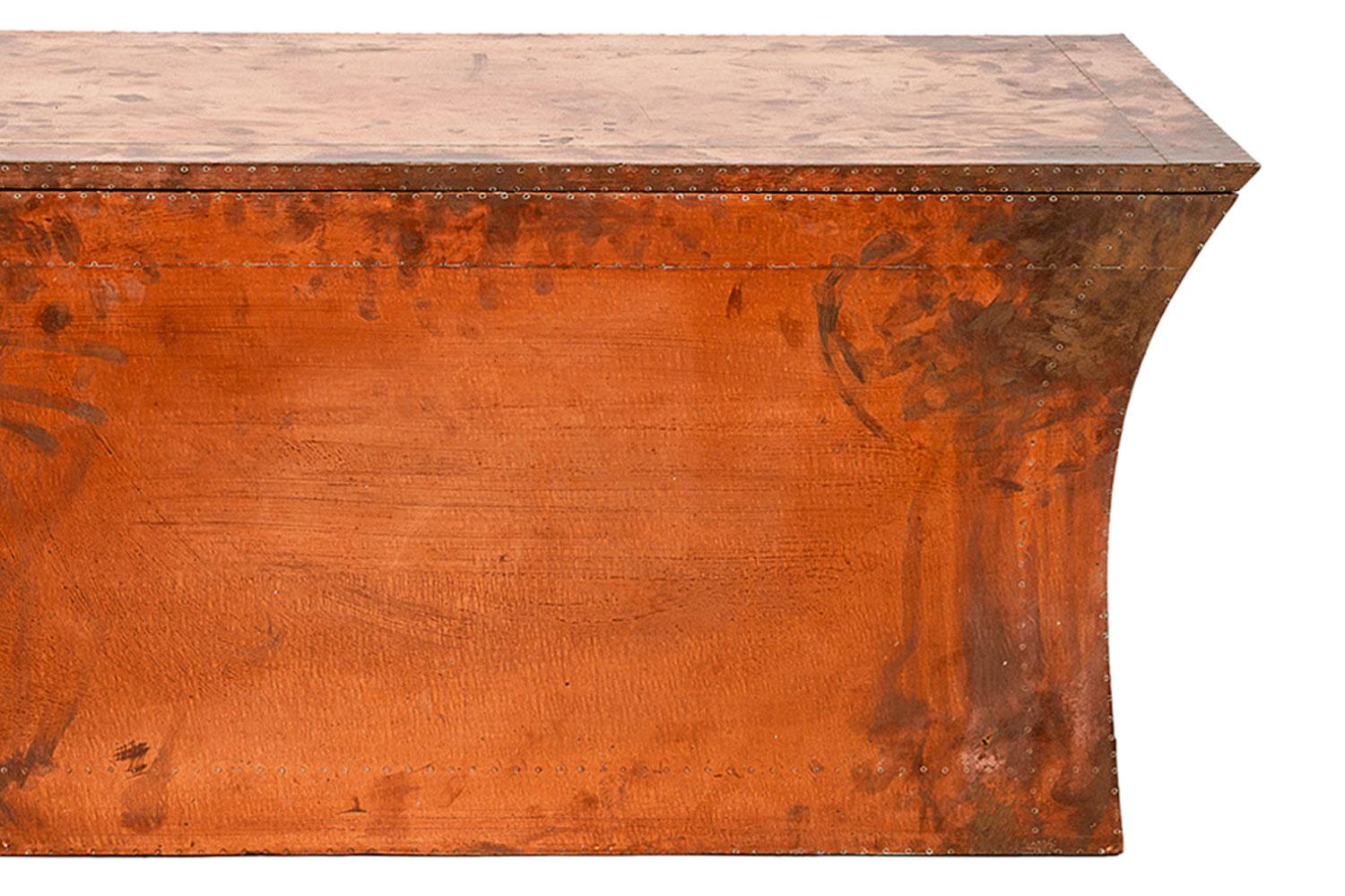 Other Handmade Copper Storage Bench, Stephanie Odegard For Sale