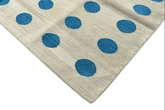 Tappeto a tessitura piatta in cotone fatto a mano, 3x5 Greene & Greene Ball indiano Dhurrie