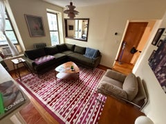 Handmade Cotton Area Flat Weave Rug, 8x10 Red And White Marianne Striped Dhurrie