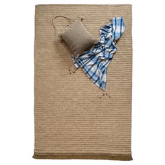 Handmade Crochet 200x300 cm Thick Rug in Golden Beige Bordeaux