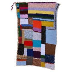 Handmade Crochet Patchwork Throw #2 Knitted Wool Blanket Sofa Bed Armchair