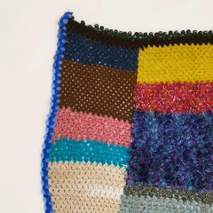 Handmade Crochet Patchwork Throw #3 Knitted Wool Blanket Sofa Bed Armchair