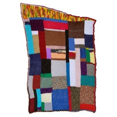 Handmade Crochet Patchwork Throw Knitted Blanket Sofa Bed Armchair