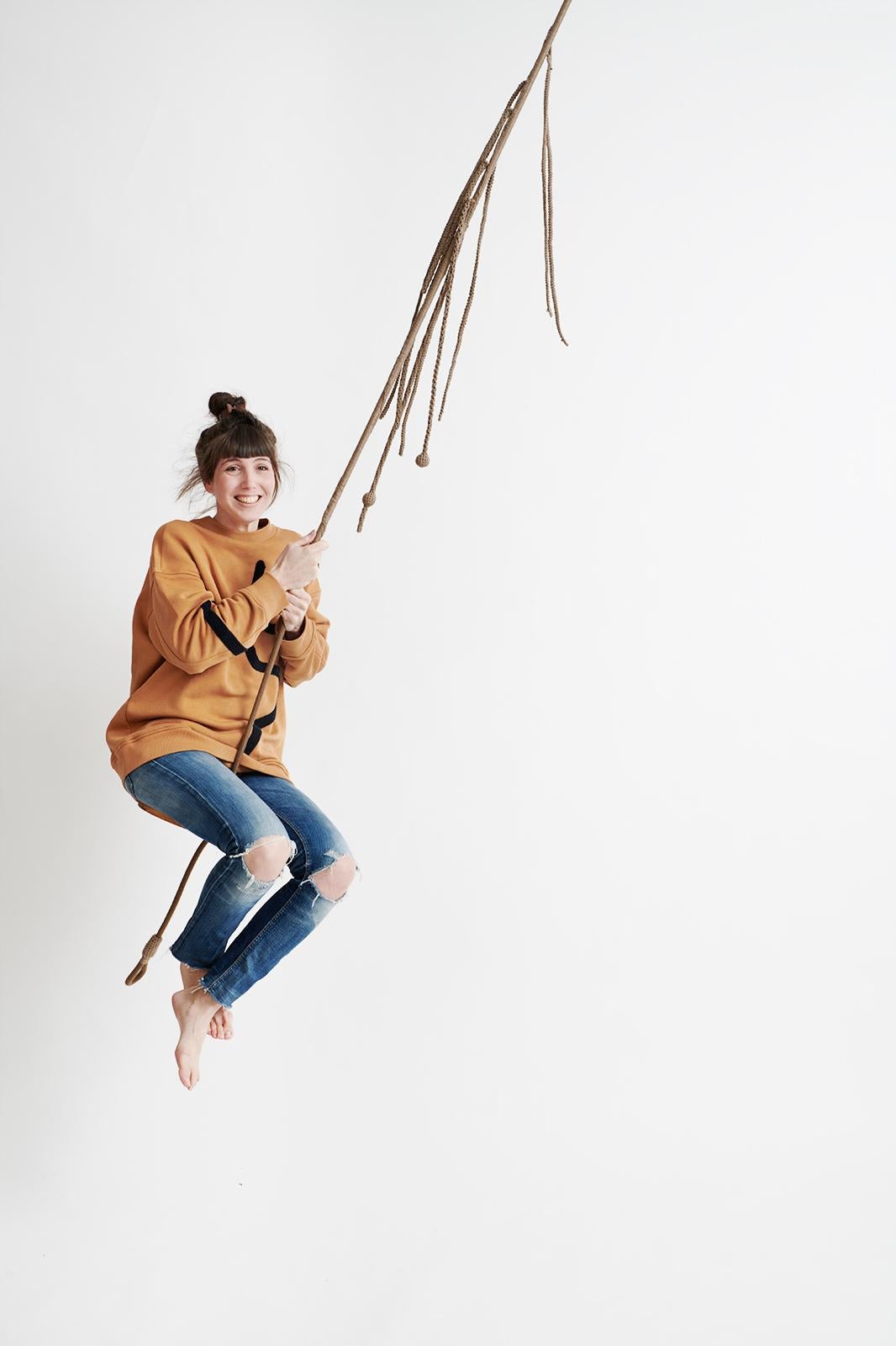 Let your little ones enjoy swinging on the IOTA Tarzan swing. Soaring through the air is super fun, makes you laugh and develops motor skills and balance. This stylish swing inspired by hanging vines will work great in kids' rooms, play areas or the