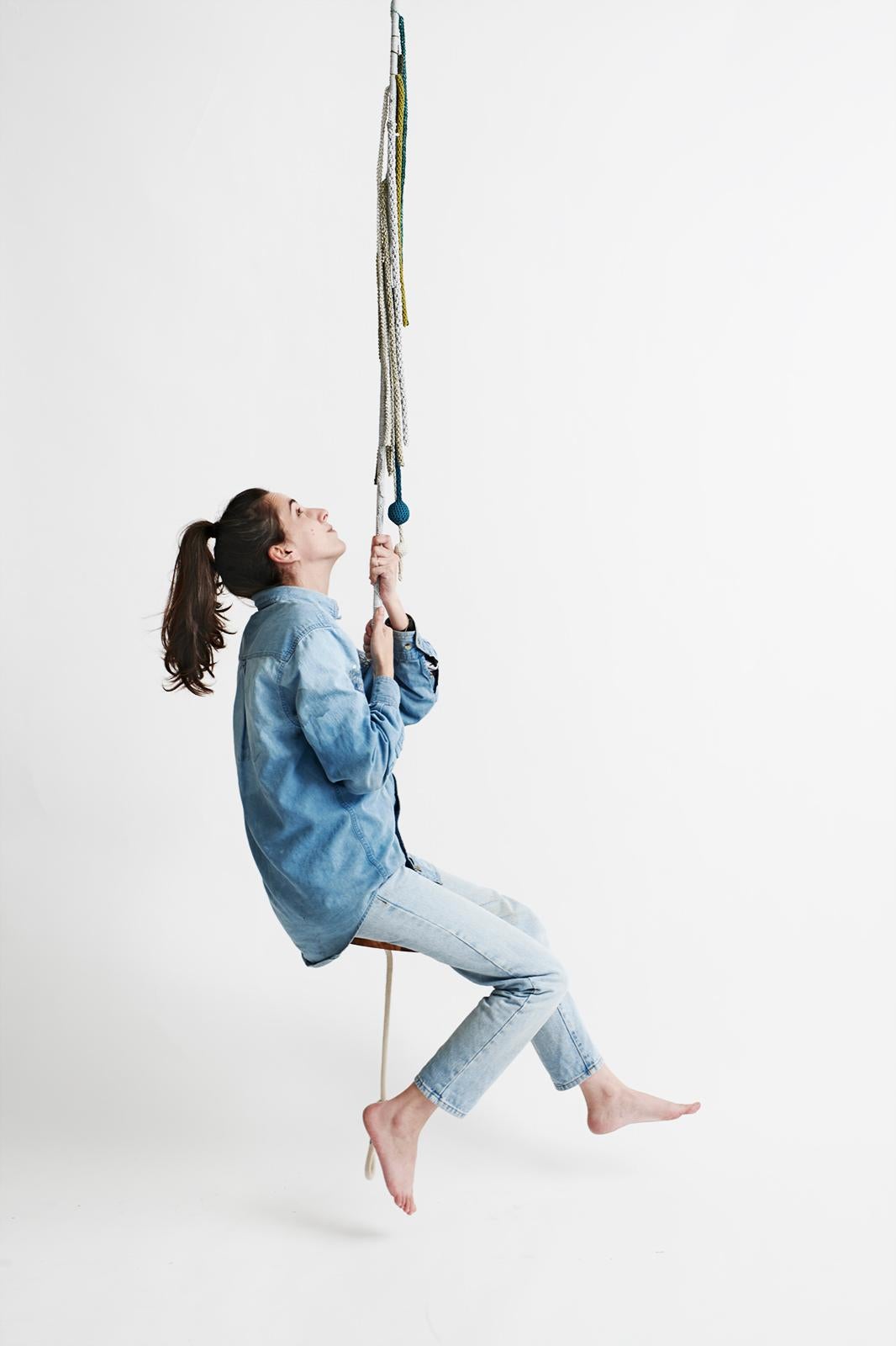 Let your little ones enjoy swinging on the IOTA Tarzan swing. Soaring through the air is super fun, makes you laugh and develops motor skills and balance. This stylish swing inspired by hanging vines will work great in kids' rooms, play areas or the