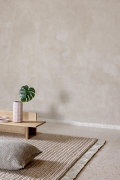 Tapis épais 170X240 cm de couleur beige doré et vin, fait à la main