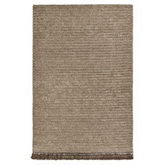Handmade Crochet Thick Rug 170x240 cm in Cacao Brown Beige Colors