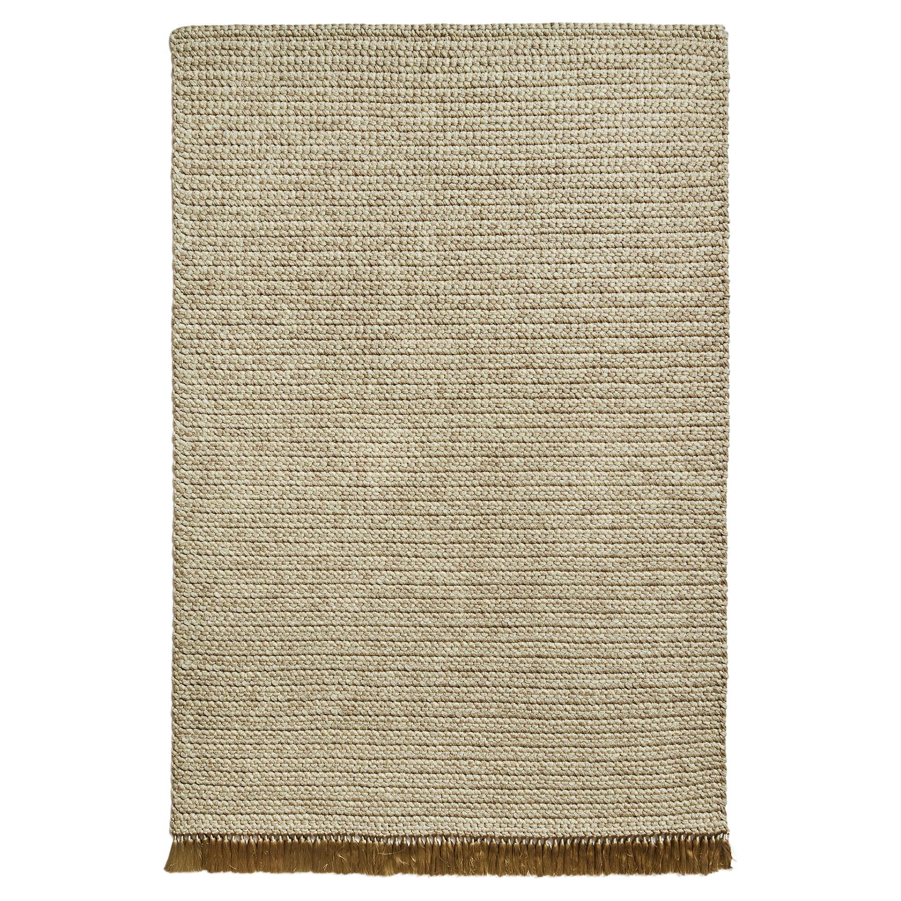 Handmade Crochet Thick Rug 170X240 cm in Beige - Sand & Cacao Colors For Sale