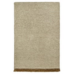 Handgefertigter gehäkelter dicker Teppich in Erdbeige aus Baumwolle und Polyester von iota