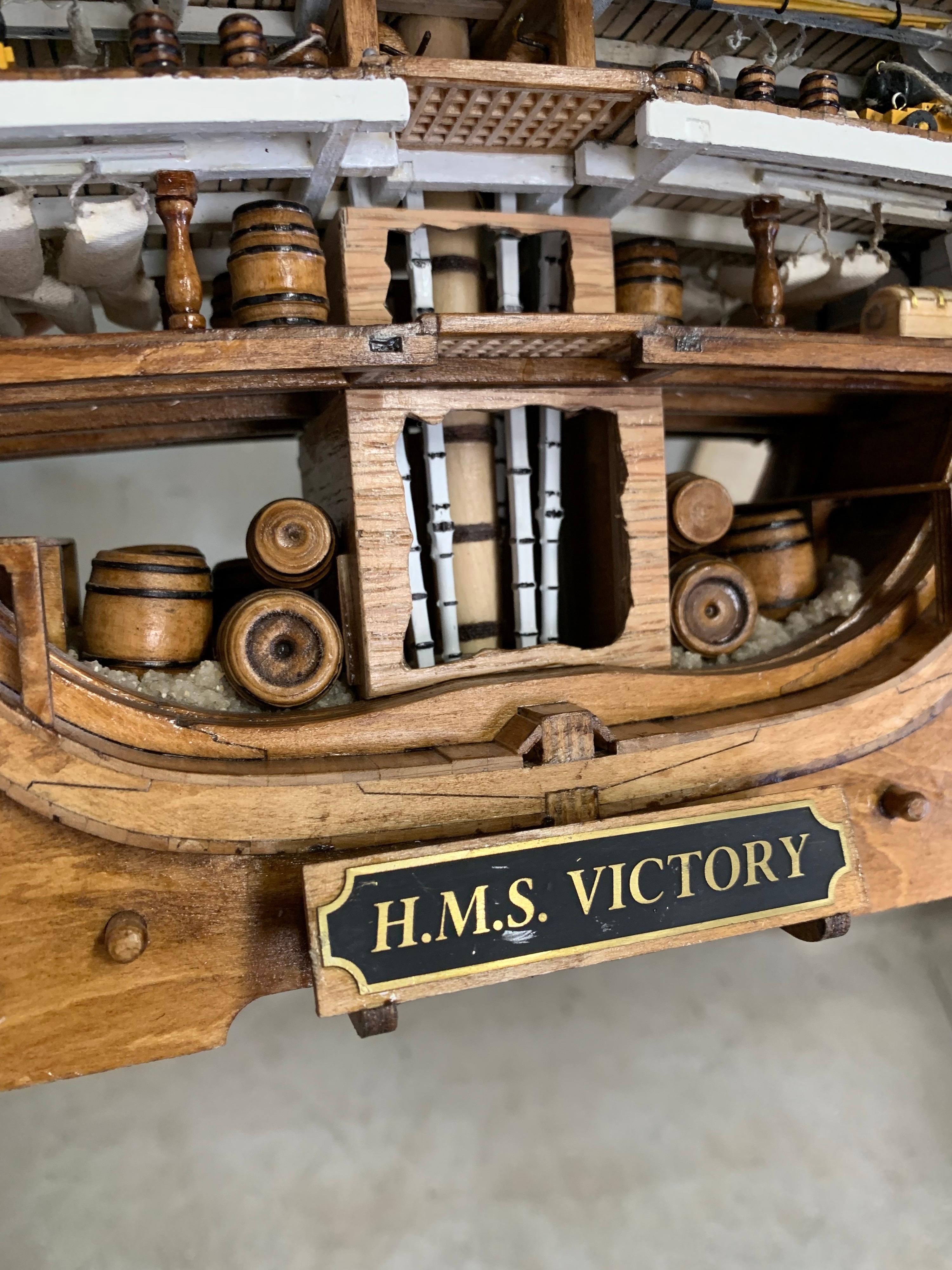 Handmade Cross Section of the 1765 Royal Navy H.M.S. Victory Museum Quality 5