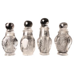 Handmade crystal jars - set of four