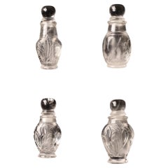 Handmade crystal jars - set of four