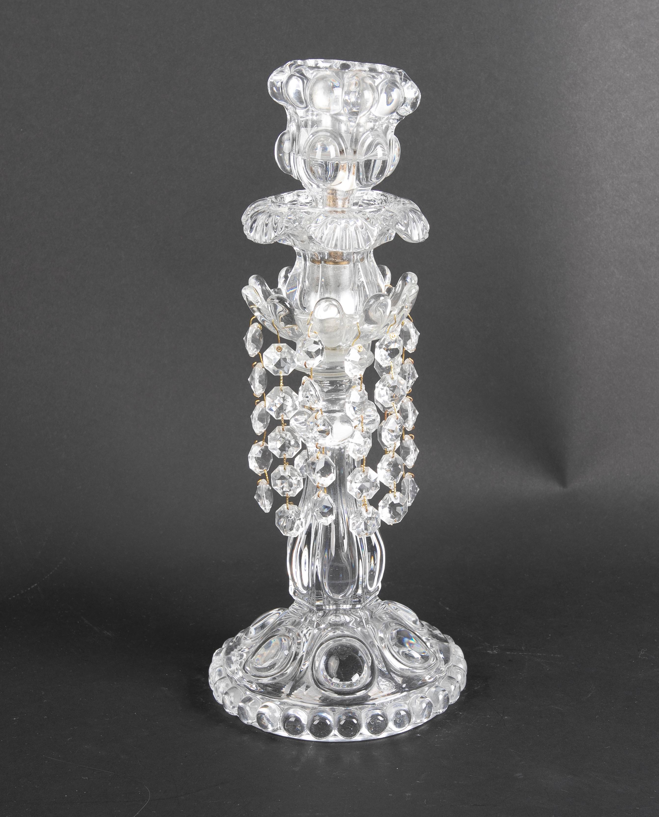 European Handmade Crystal Table Candleholder