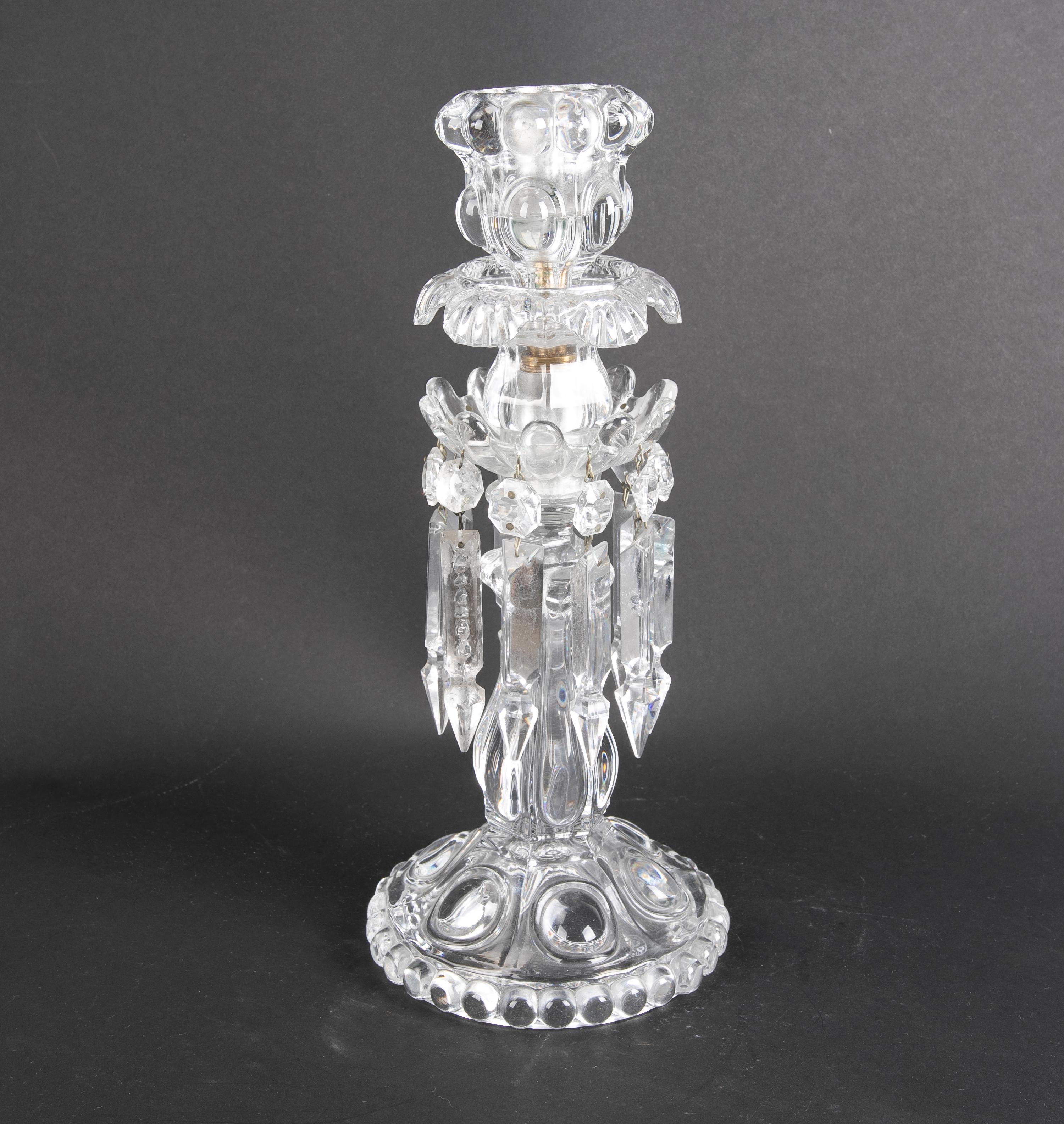 European Handmade Crystal Table Candleholder