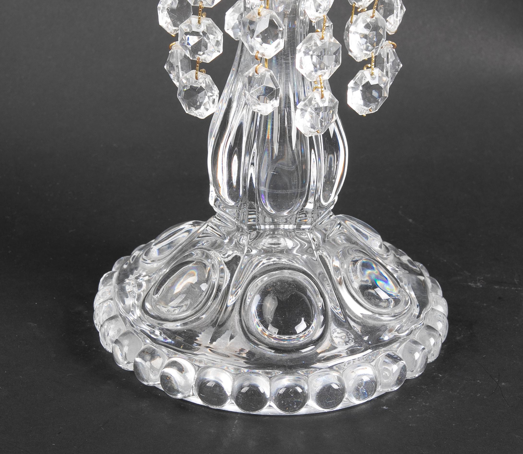 Handmade Crystal Table Candleholder In Good Condition In Marbella, ES