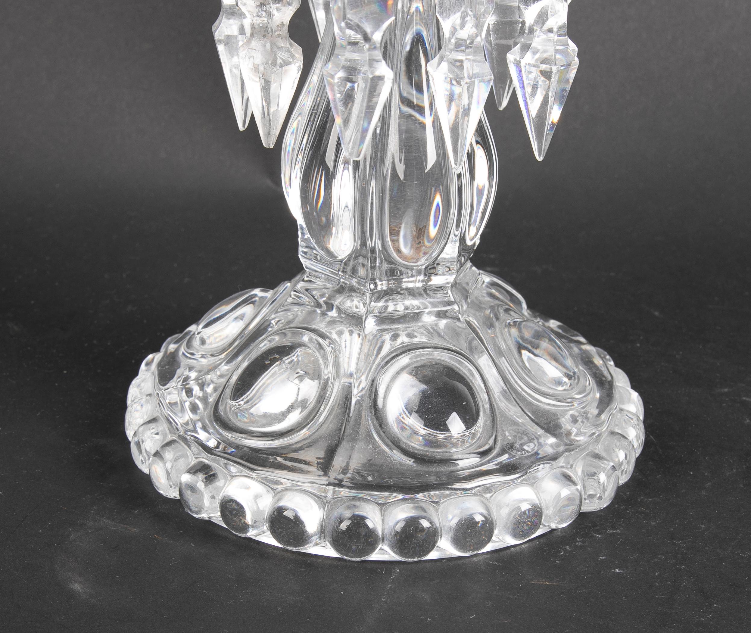 20th Century Handmade Crystal Table Candleholder