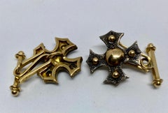 Handmade Cufflinks in 18k Gold with Hammered Silver Details by Ranfagni Firenze