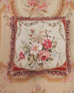Handmade Cushion Cover Vintage Aubusson Traditional Wool Pillow Case