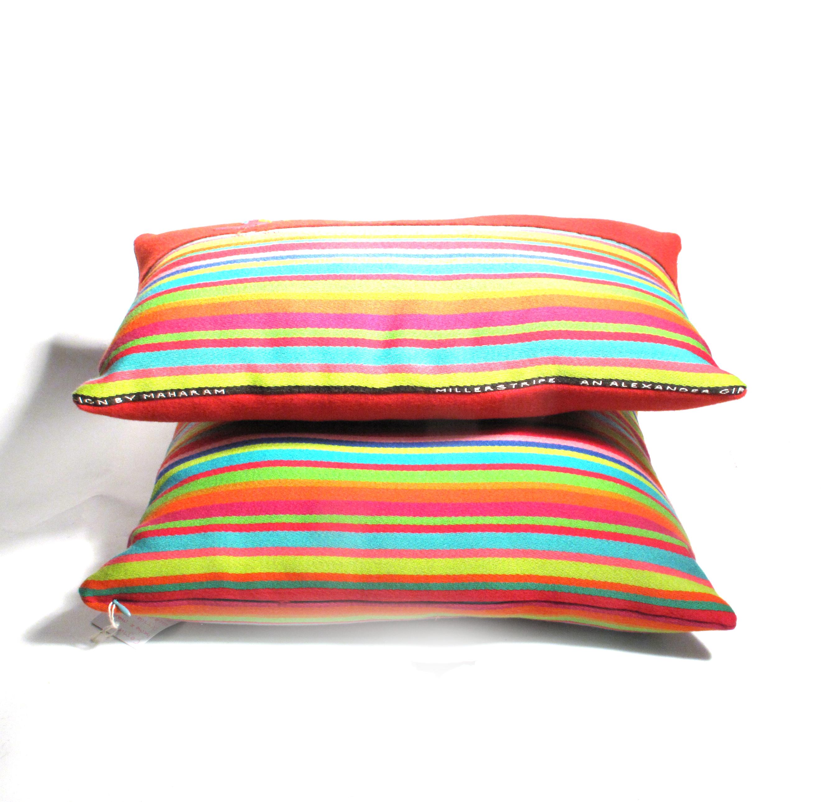 Handmade Cushions, Fabric Designed Alexander Girard for Maharan In New Condition For Sale In Bilbao, ES