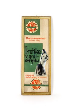 Handmade Czechoslovak Cabaret Poster with Collage & Handwritten Text, 1969