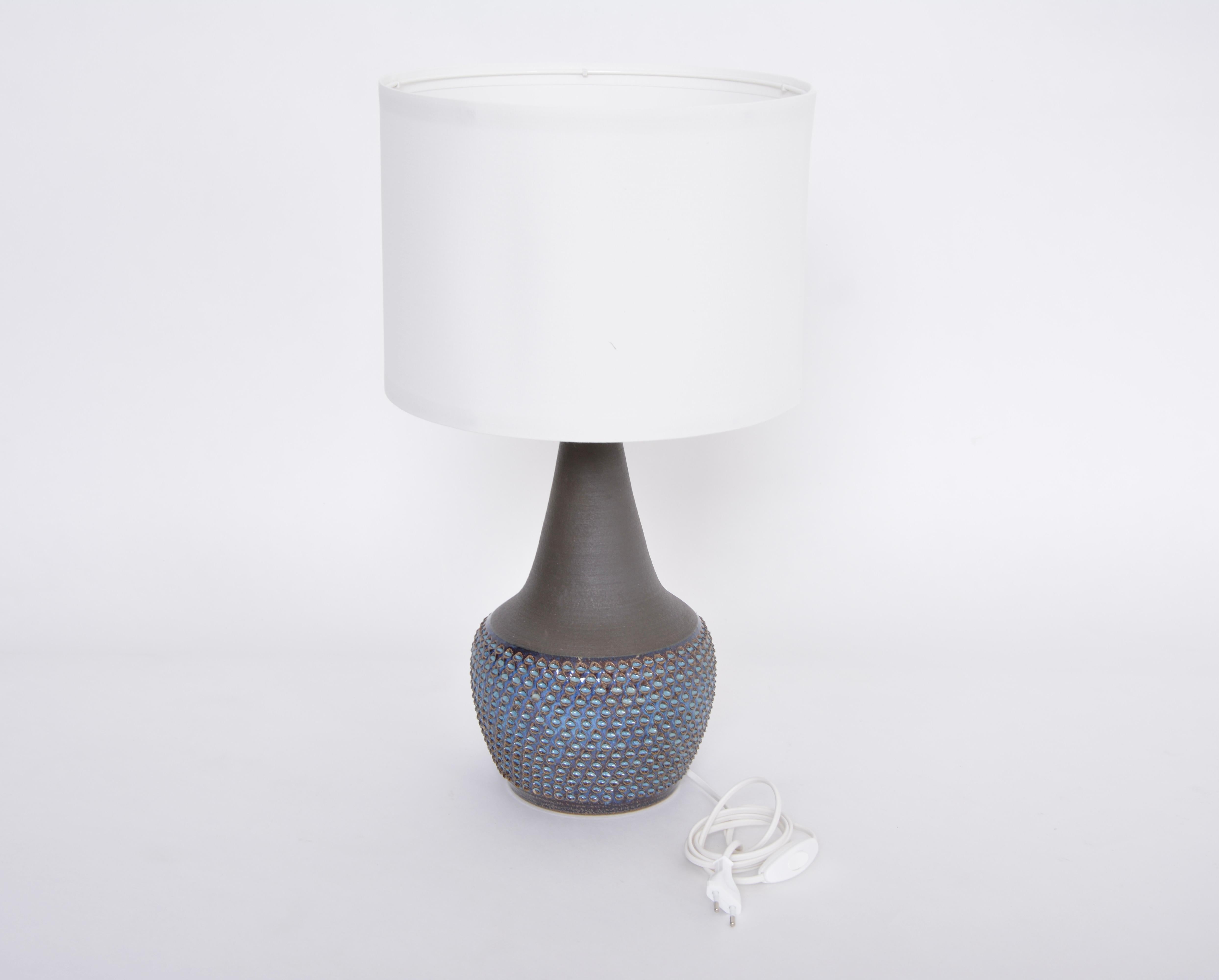 Glazed Handmade Danish Midcentury Ceramic Lamp Model 3048 by Einar Johansen for Soholm For Sale