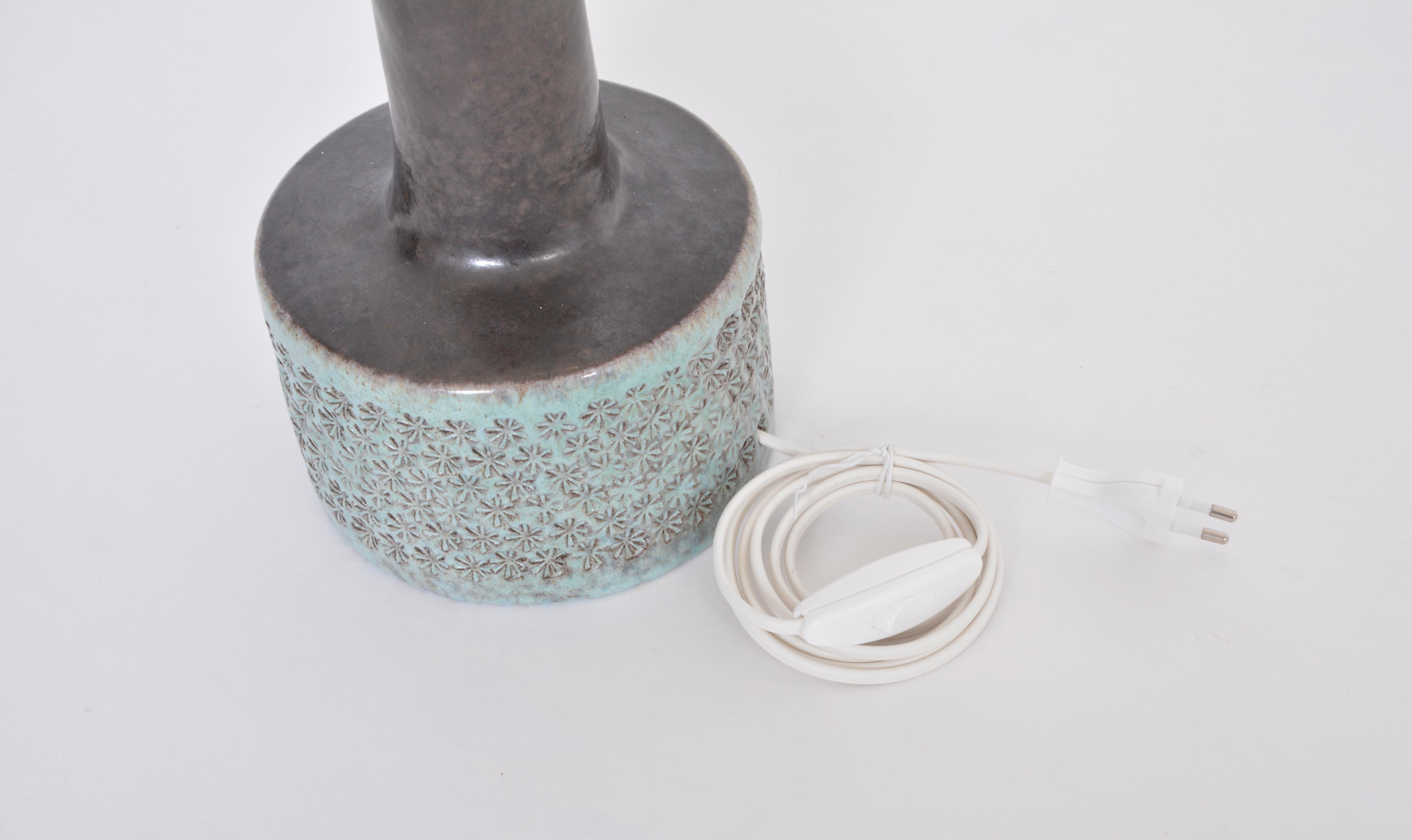 Handmade Danish Mid-Century Modern Ceramic Table Lamp For Sale 2