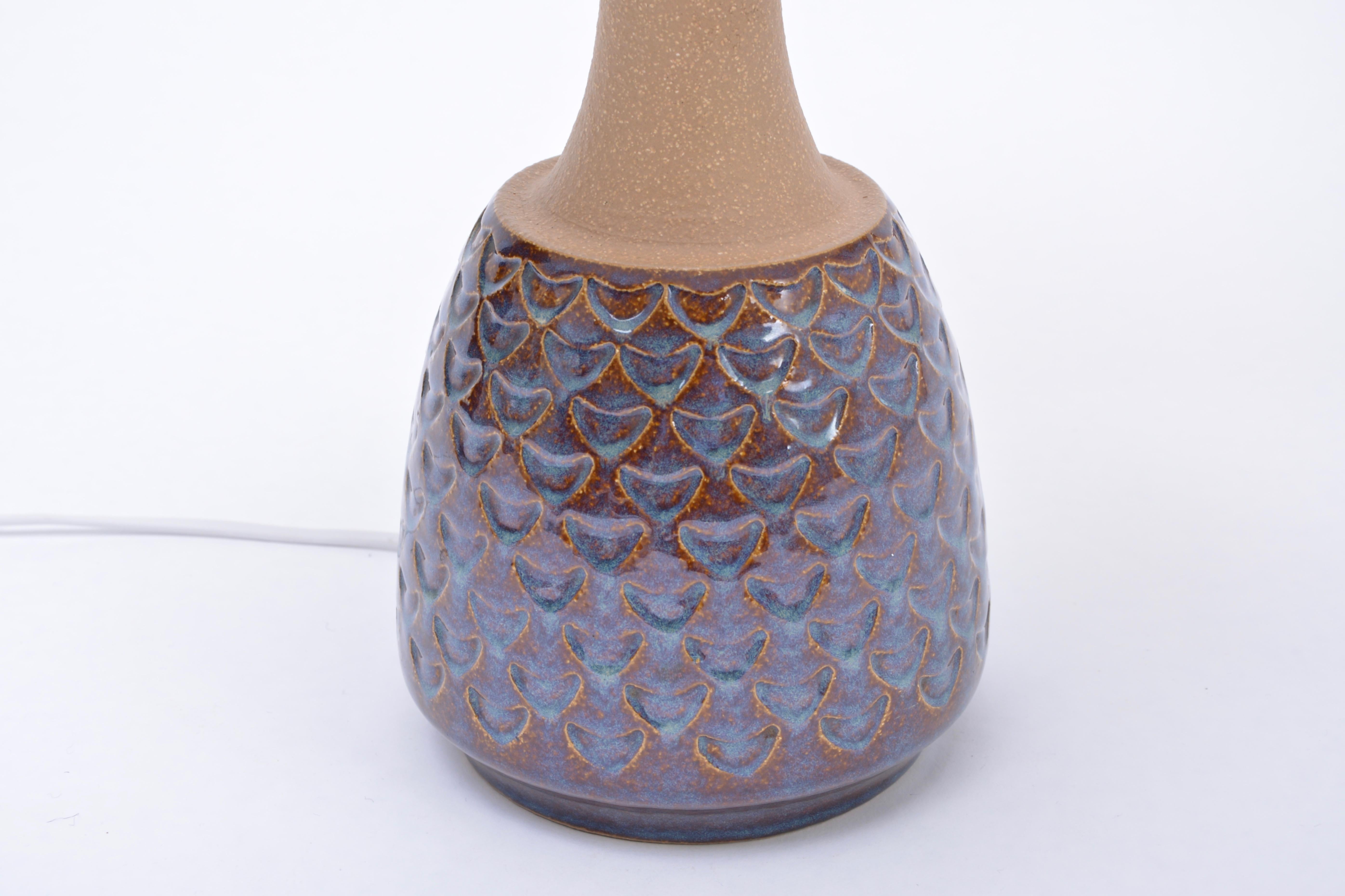 Handmade Danish Mid-Century Modern Stoneware lamp by Soholm In Good Condition For Sale In Berlin, DE