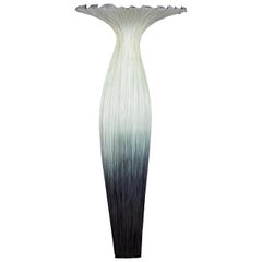 Handmade Dawn to Dusk Unique Color Pleated Silk Morning Glory Floor Lamp