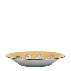 Handmade Decorative Centrepiece Rosone Black White Gold