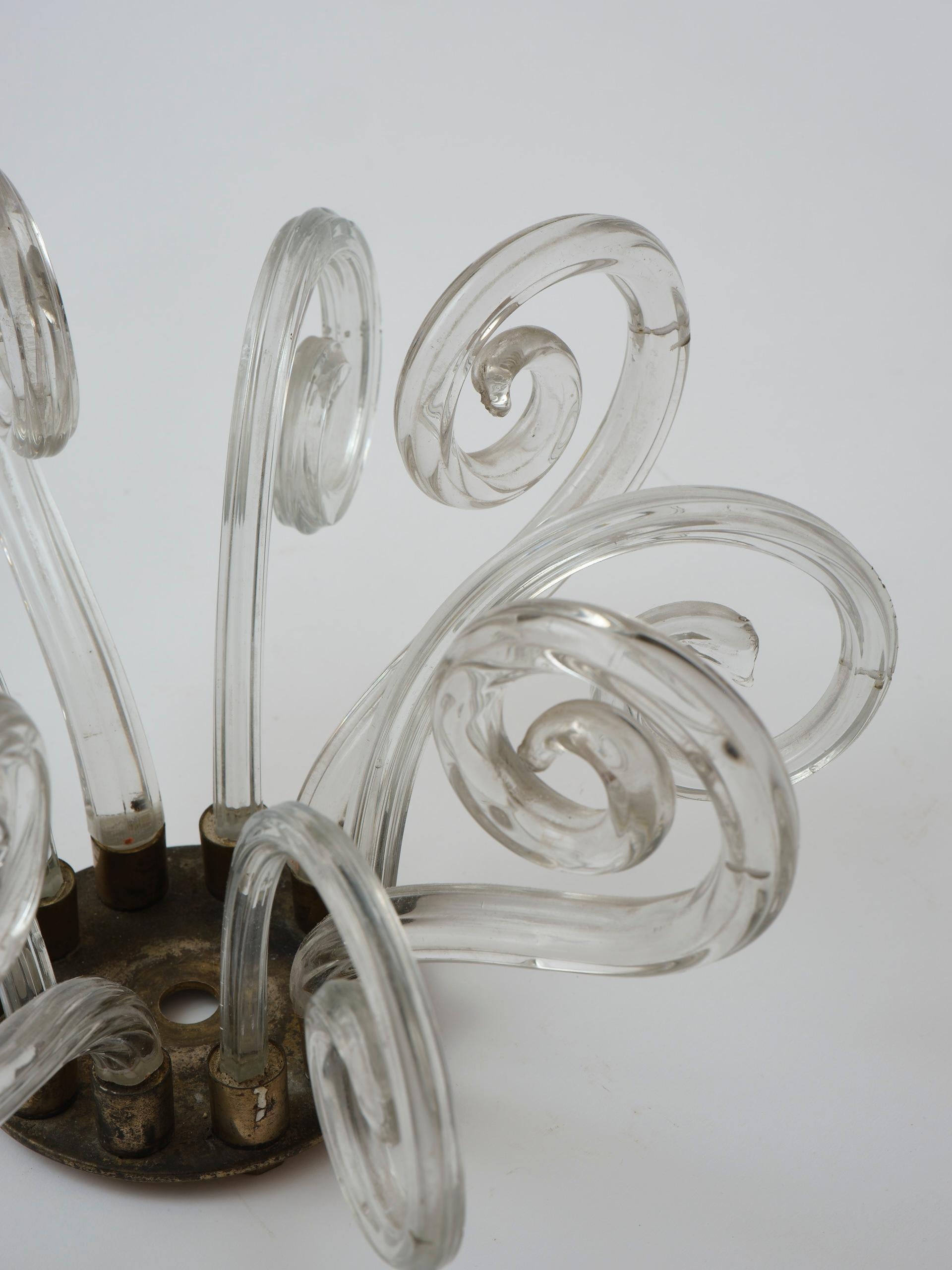 Late 20th Century Handmade Decorative Glass Wall Hanging / Decoration For Sale