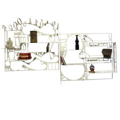 Handmade Decorative Panels in Painted Iron, Set of 2