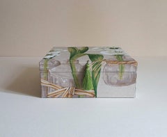 Handmade Decorative Storage Box for Scarves Linen Fabric by Manuel Canovas