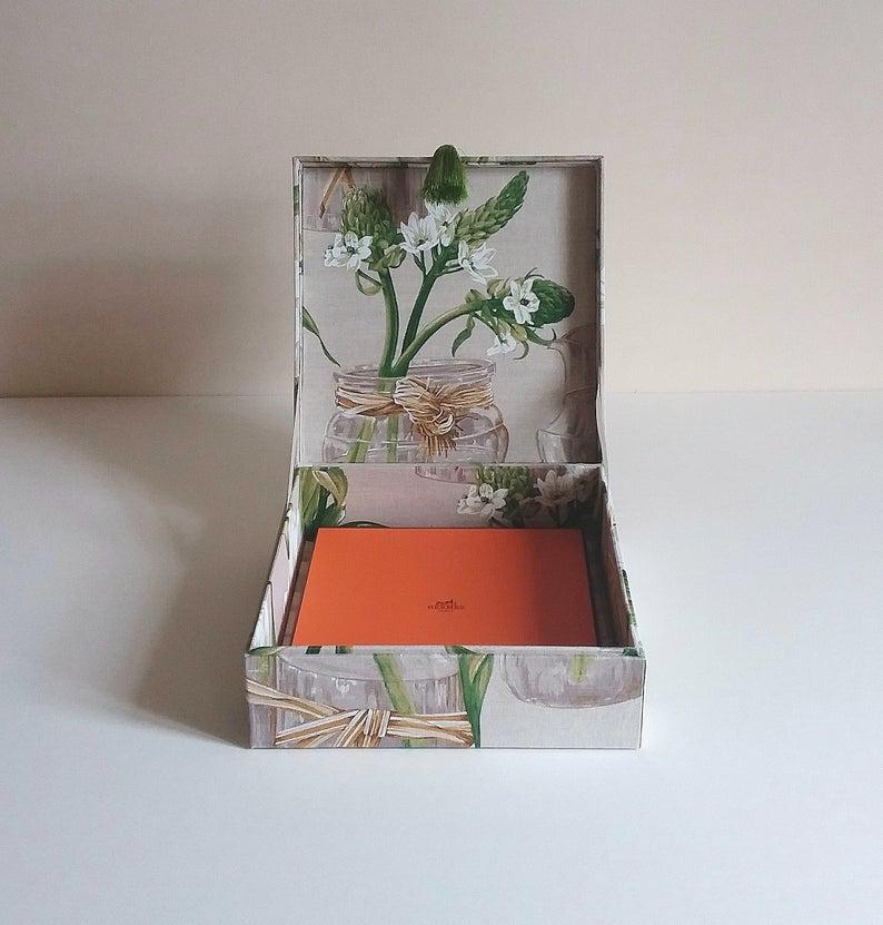 Handmade Decorative Storage Box for Scarves Linen Fabric by Manuel Canovas 4