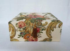 Handmade Decorative Storage Box for Scarves Nobilis Toile Chinese Pattern